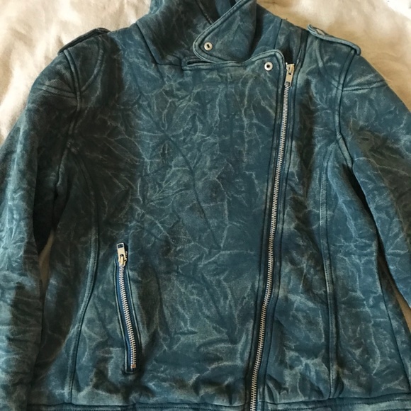 Hoodies Distressed Sweatshirt Motorcycle Jacket - Picture 2 of 9